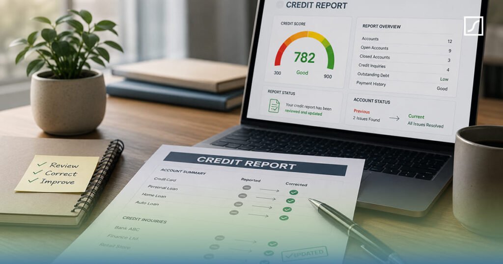 Credit report error correction