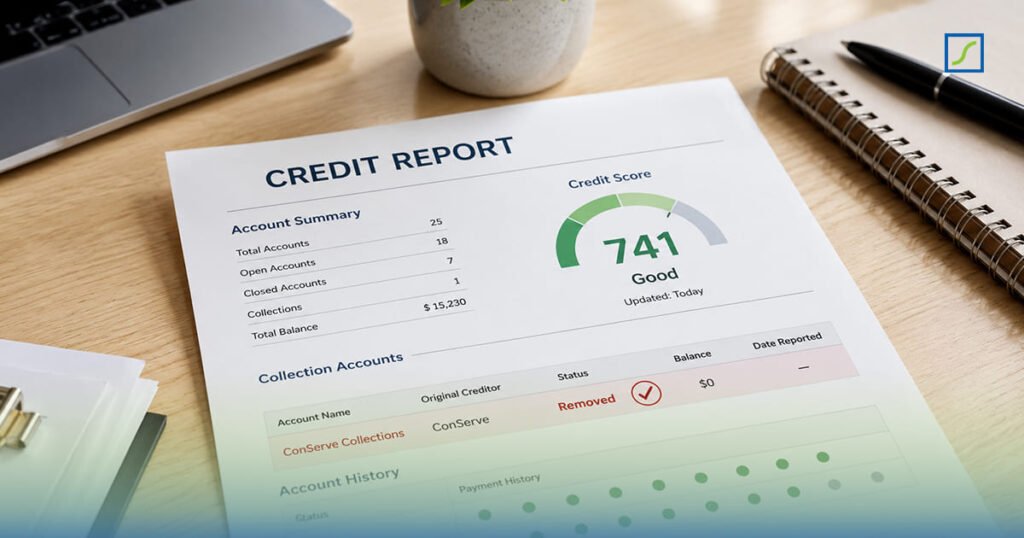 Debt collection removal