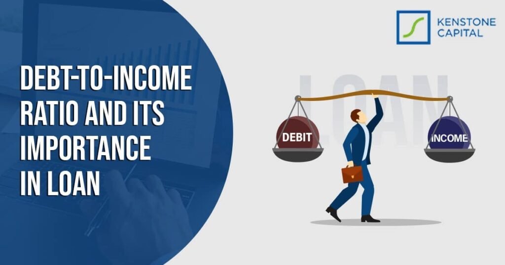 Personal finance concept explaining debt to income ratio and loans